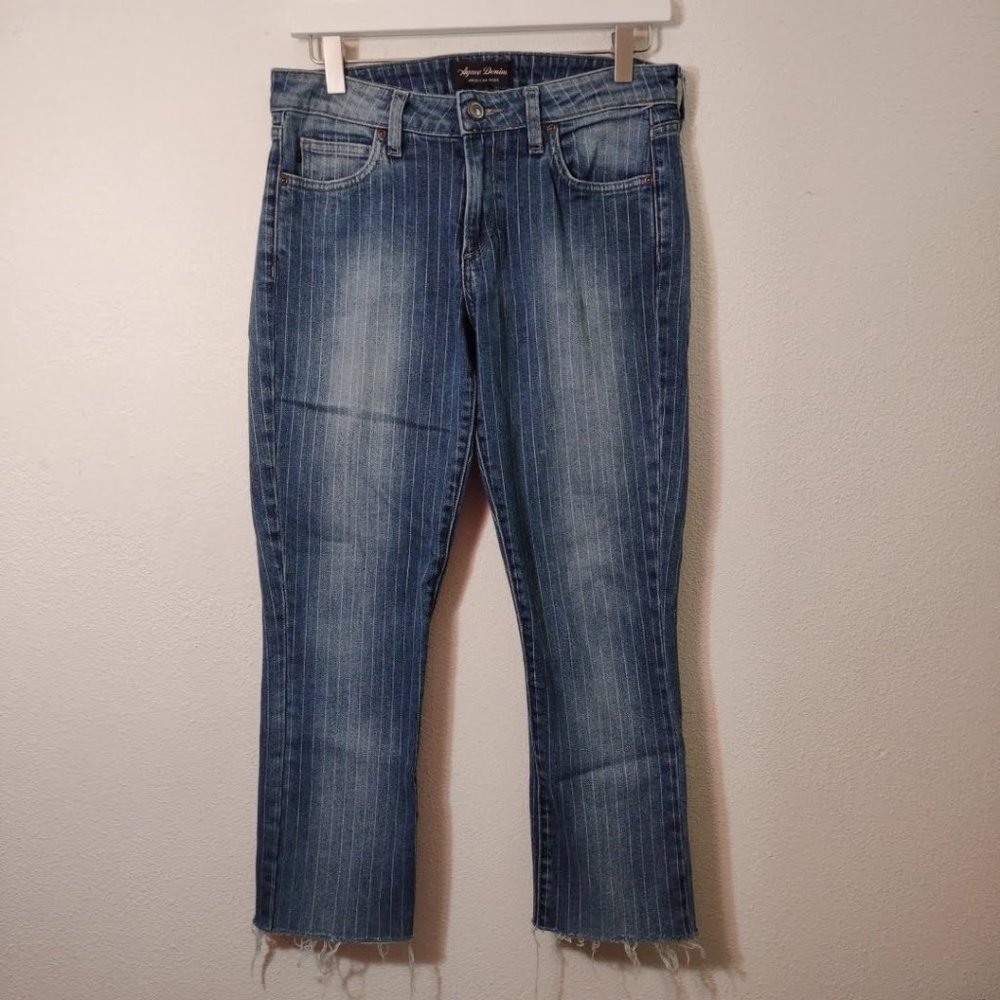 Agave Paloma Classic Pin Stripe Crop Denim Jean 27